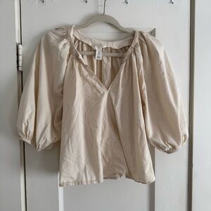 H&M Cream Puff Sleeve Blouse